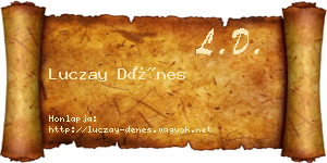 Luczay Dénes névjegykártya