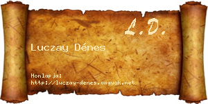 Luczay Dénes névjegykártya